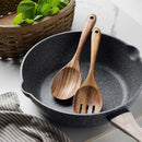 Wood Acacia Salad Servers for Nonstick Cookware Kitchen Wooden Baking Salad