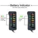 12V Car Digital Battery Load Tester 6 LEDs Vehicle Battery Alternator Analy R4E9