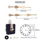 18inch Quartz Movement Mechanism Wall Clock DIY Accossory with Golden Hands