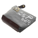Classic Retro Canvas Purse Wallet Coin Bag Pouch Case Grey hanger