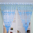 Floral Tulle Voile Door Window Curtain Drape Panel Sheer Scarf Valances Divider&