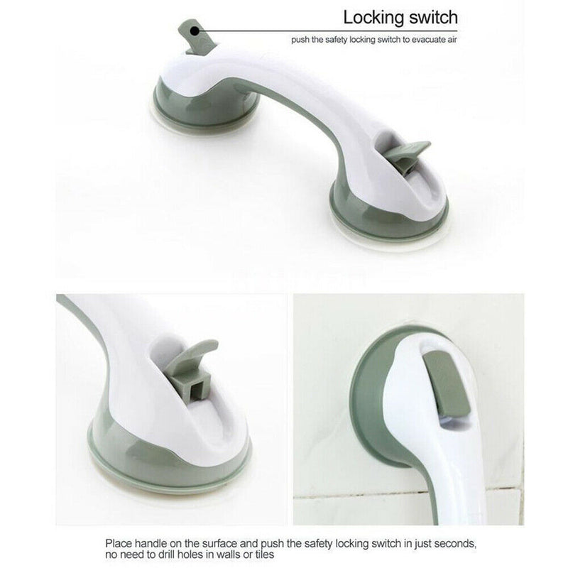 Bathroom Tub Super Grip Suction Handle Shower Safety Cup Bar Handrail A