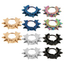 10 Pieces Stainless Steel Spike Hoop Earrings For Men Huggie Ear Piercings