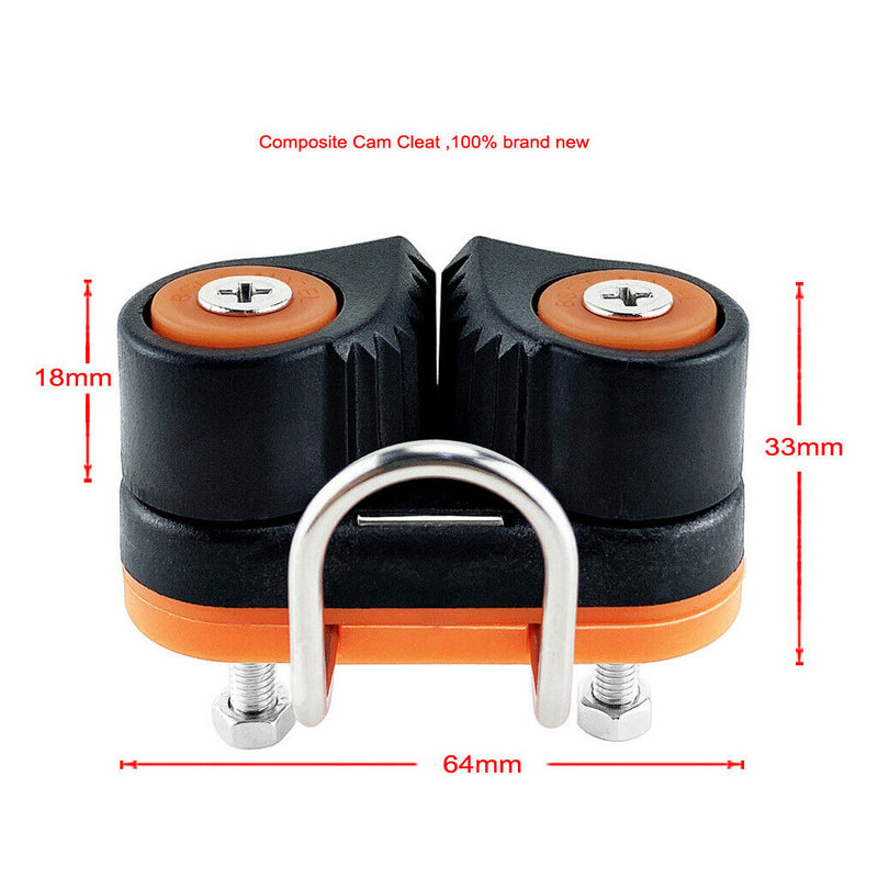 4pcs Composite Sailboat 2 Row Ball Bearing Cam Cleat With Leading