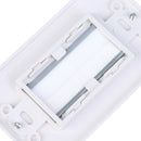 1 PCS White Brush Panel Opening Decor Cable Wire Wall Plate Face PlateB Bj