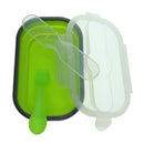 Silicone Lunch Box Portable Foldable Food Storage Container Green