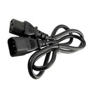 New PVC IEC320 C14 Male to C13 Female Power Adapter 100cm UPS Server Kit