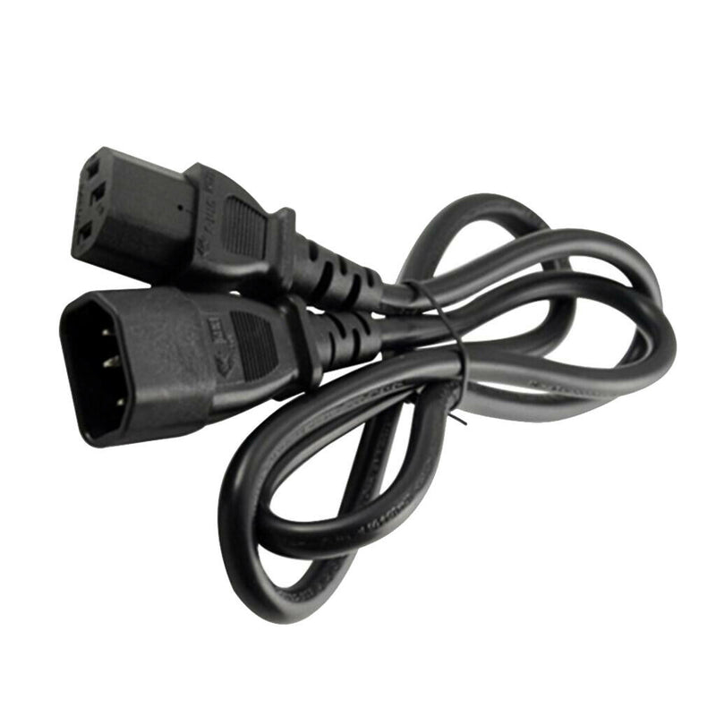 New PVC IEC320 C14 Male to C13 Female Power Adapter 100cm UPS Server Kit