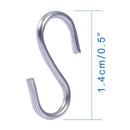 150Pcs Small Stainless Steel S Shape Hook Clasp DIY Necklace Craft Accessory