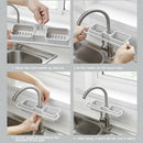 Adjustable Faucet Drainage Shelf Kitchen Sink Hanging Storage Rack Soap Rag- OZ