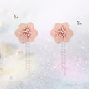Elegant Drop Earrings Korean Flower Sweet Ear Dangle for Women Jewelry Gift A