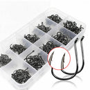 500pcs Assorted Sharpened Metal Fishing Hooks Tackle Lures Baits 10Size+Box  Z