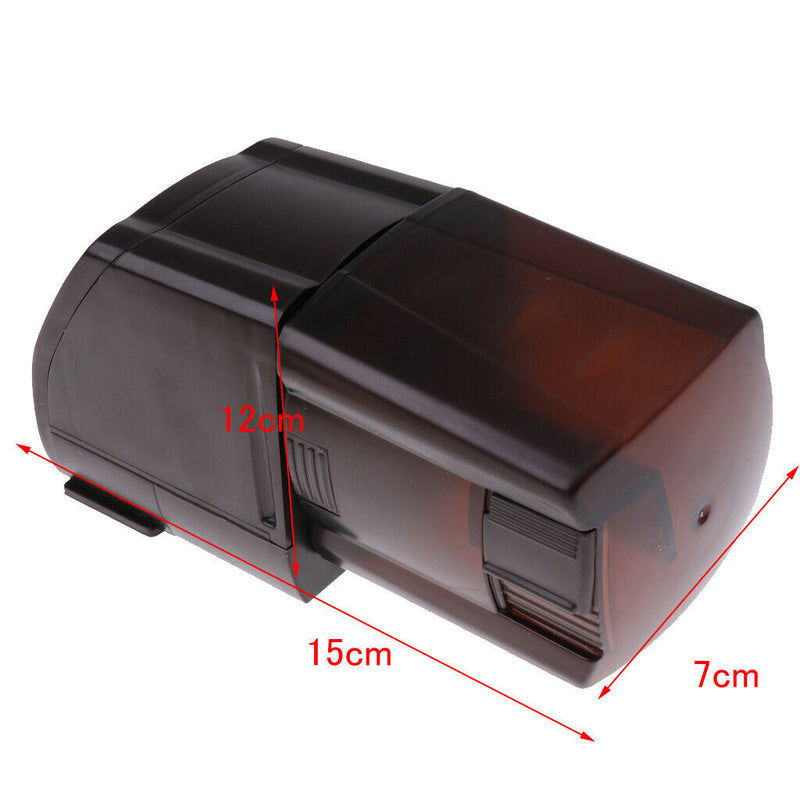 Black Fish Tank Fish Feeder Dispenser Automatic Fish Food Feeder Battery,
