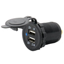 Waterproof 3.1A USB Charger Cigarette Lighter Socket for Car Marine Motorcycle