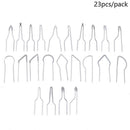 23 Pcs/Set  Metal Alloy Impedance Wood Heating Wire Pyrographic Tip KitBX