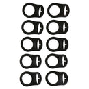 10 Black Silicone Button Ring Dummy/Pacifier Holder Clip Adapter For NUK/
