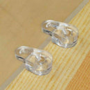 100X Plastic Glass Clips Mirror Screen Retainers Cabinet Furniture Fix Clip