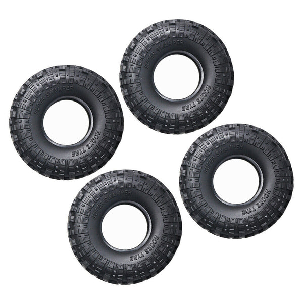 4pcs/Set Truck Car Wheel Tyre Tires Rim Black Rubber for Rock Crawler Axial