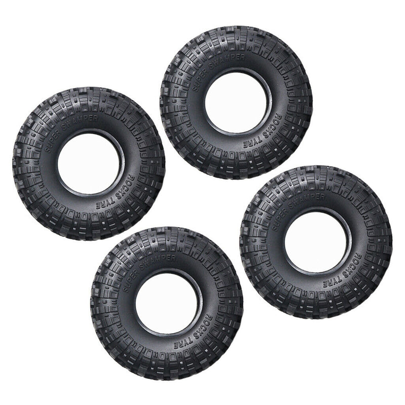 4pcs/Set Truck Car Wheel Tyre Tires Rim Black Rubber for Rock Crawler Axial