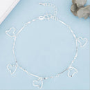 Fashion Women Hollow Love Heart Anklet Adjustable Chain Bracelet Jewelry GiftOZ