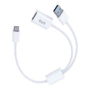 USB 3.1 Female And Male Type-C 2-in-1 OTG Data Charging Adapter Cable