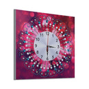 DIY Special Shaped Diamond Painting Red Flower Wall Clock Crafts Art Decor