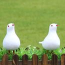 Decorative Dove Artificial Foam Feather White Pigeon Bird Wedding Ornament
