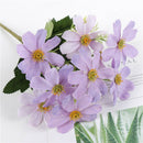 Lifelike   Artificial    Silk   Daisy   Wild   Flowers   Bouquet  - Purple