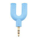 Audio Splitter U Jack, 3.5mm Male to 2 Female Socket Adapter, Stereo Cable