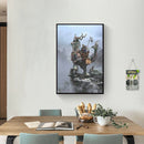 Diamond Painting Old Man on Dragon 5D Full Round Rhinestone Picture 30x40cm