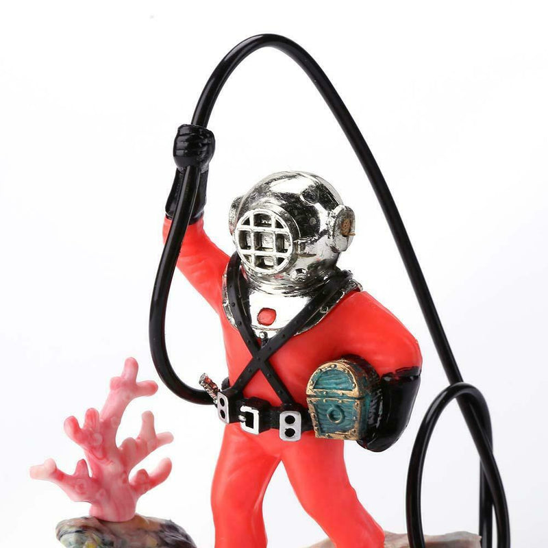 Underwater Animation Landscape Treasure Hunt Diver Pneumatic Decor (Red)