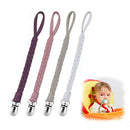 4Pcs Pacifier Chain Teething Ring Holders Baby Boys Girls Braided Dummy Clips