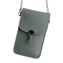Touch Screen Phone Purse Women PU Shoulder Chain Mini Pouch (Dark Grey)