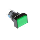5pcs Green Illuminated Square Push Button DC 12V Momentary