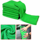 10Pcs Green Microfiber Cleaning Auto Car Detailing Soft Microfiber Cloths Wash