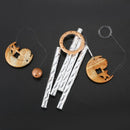 1 wood color imitation crystal acrylic home decorations star moon wood grai