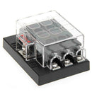 DC 32V 6 Way Fuse Box ATO ATC Blade Fuse Holder Block for Car Marine Boat