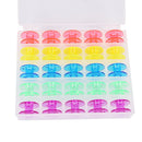 25Pcs/Set Empty Bobbins Sewing Machine Spools Colorful Plastic Case Storage BoME