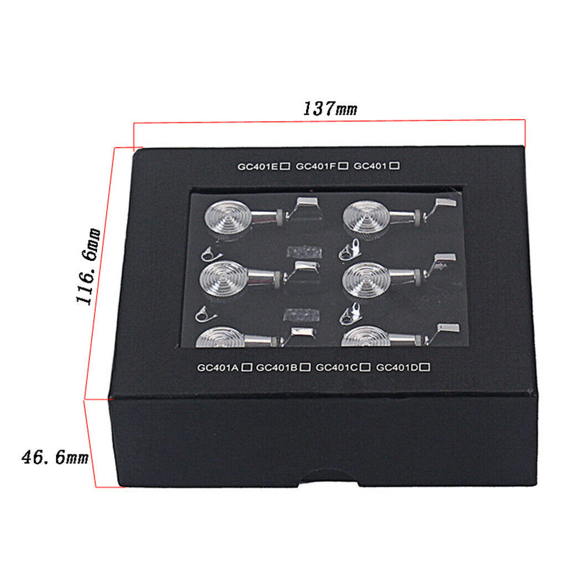 6R Lock Tuning Pegs Tuner Machine Heads Chrome High Qulity Small Square Head