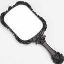 Women Retro Butterfly Hand Held Mirror Makeup Dresser Portable Square  GUT