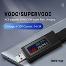 KWS-V30 6 in 1 USB Tester DC Voltage Power Timing Capacity Detector (Black) A