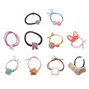 Women Elastic Hair Tie Ponytail Holder Scrunchies Ring Rope Hair-Band Random