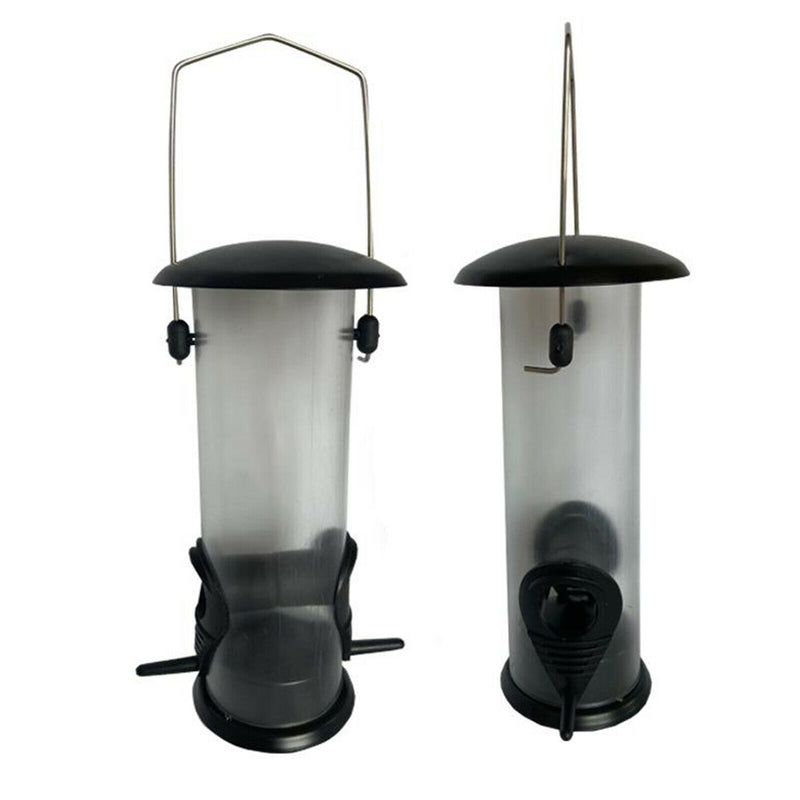 Hanging Parrot Bird Feeder No Mess Automatic Seed Food Dispenser Cage Accessory