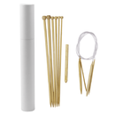 9Pcs Wooden Knitting Needles Circular Crochet Hooks Crocheting Notions Tools
