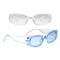 2 Pieces Square Sunglasses Trendy Tinted Lens Eyewear Summer Street