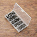 250pcs Barrel Rolling Swivels Snaps Strong Fishing Line Connector Solid Rin P5M4