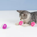 60pcs Interactive Pet Toys with Bell Cat Plastic Kitten Rattle Scratch Ball