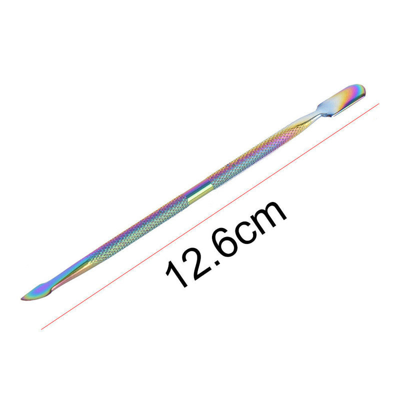 1PC Manicure Stainless Double-Head Cuticle Pusher Dead Skin Remover Nail Art Bj