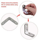 20-piece stainless steel holder 16 by 40 x 40 mm 90 degrees right angle L-s