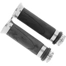 Pair Motorcycle ATV Dirt Bike Handle Bar Hand End Grips Silver135x42x42mm